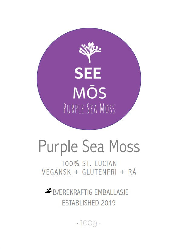 wildcrafted pure purple dried sea moss, ethically harvested and sundried. available in norway and the world